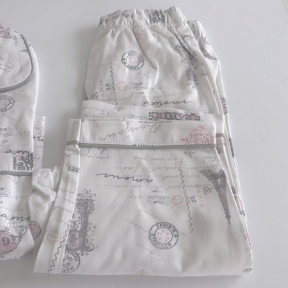 PETITE PLUME Flame Resistant Chemical Free Paris Musings Pajamas Set 12/18 Mths - Picture 6 of 8